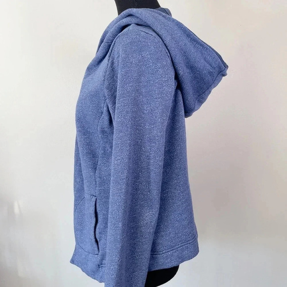 The North Face Heathered Blue  Hooded Soft Open Cardigan - Picture 2 of 16